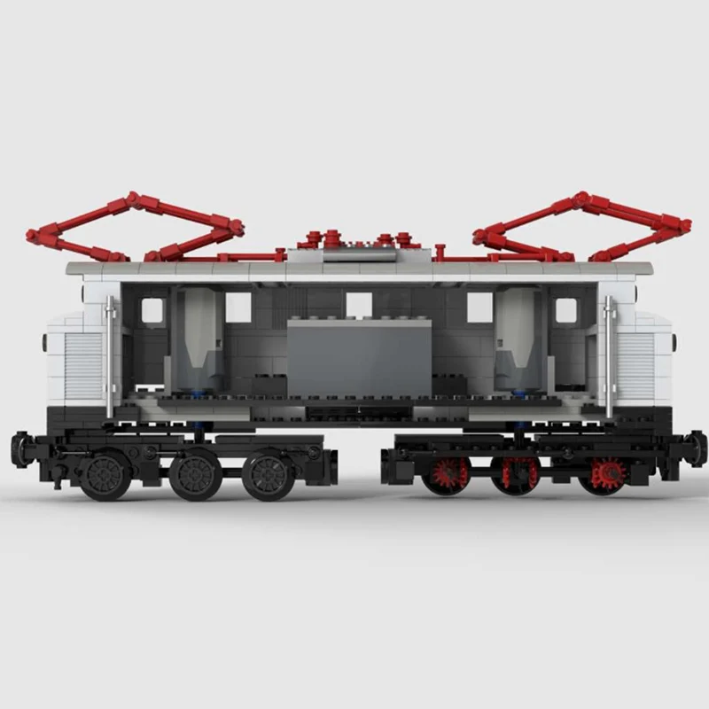 Stadtauto-Modell MOC Bausteine Eisenbahn 1670 Diesellokomotive Modulare Technologie Kinder Urlaubsgeschenke Zusammenbaubares Spielzeug-Set