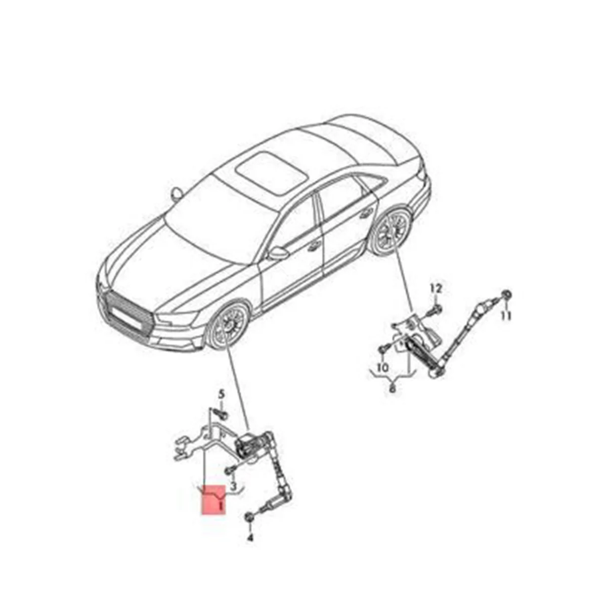 

Датчик уровня фары 8W0941309E для Audi A4 A5 RS5 S4 S5 Avant 2016-2023 4M0907803 8W0 941 309 C