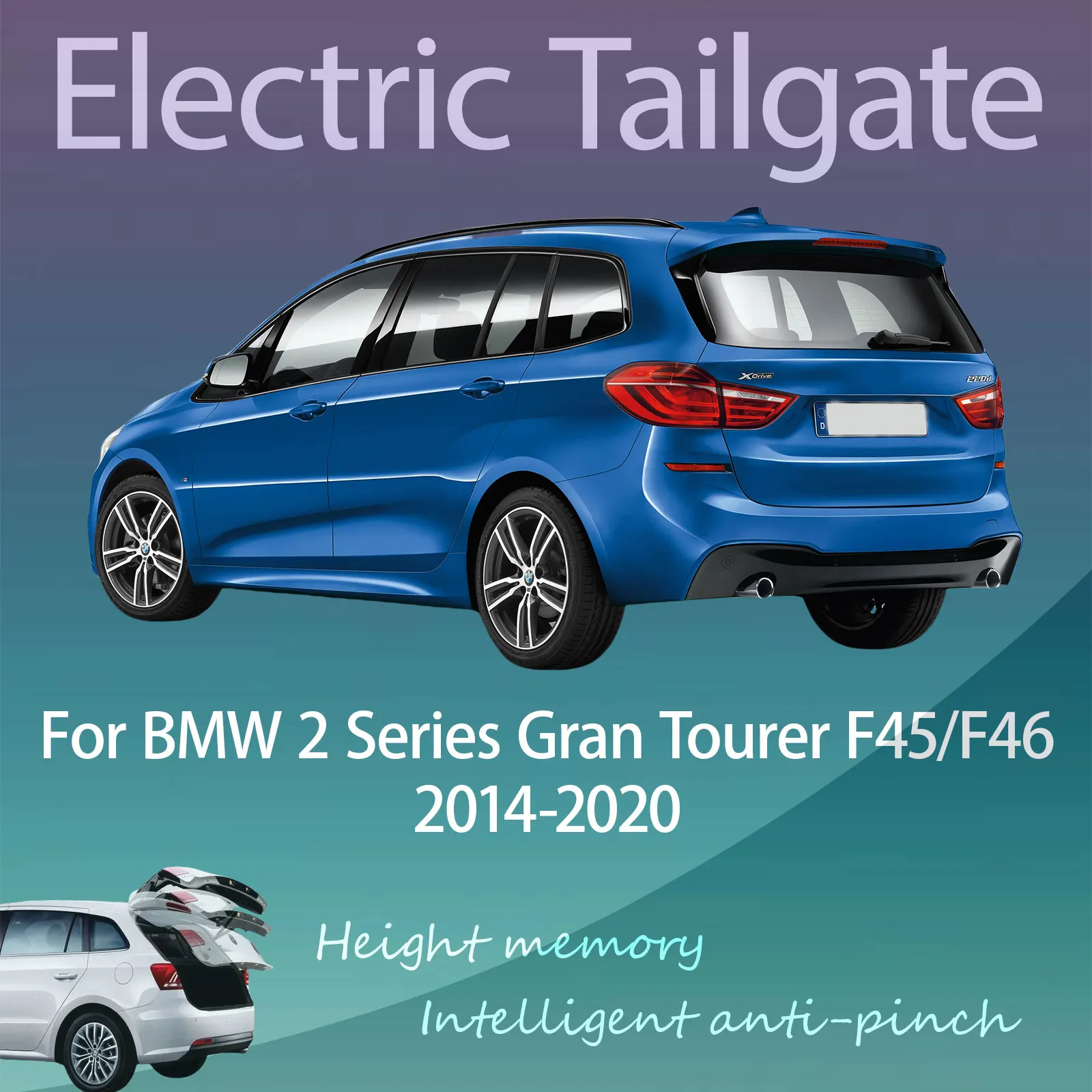 For BMW 2 Series Gran Tourer F45/F46 2014-2020 Automatic lifting Anti-pinch Refitting of Electric Tailgate with Sensor Trunk