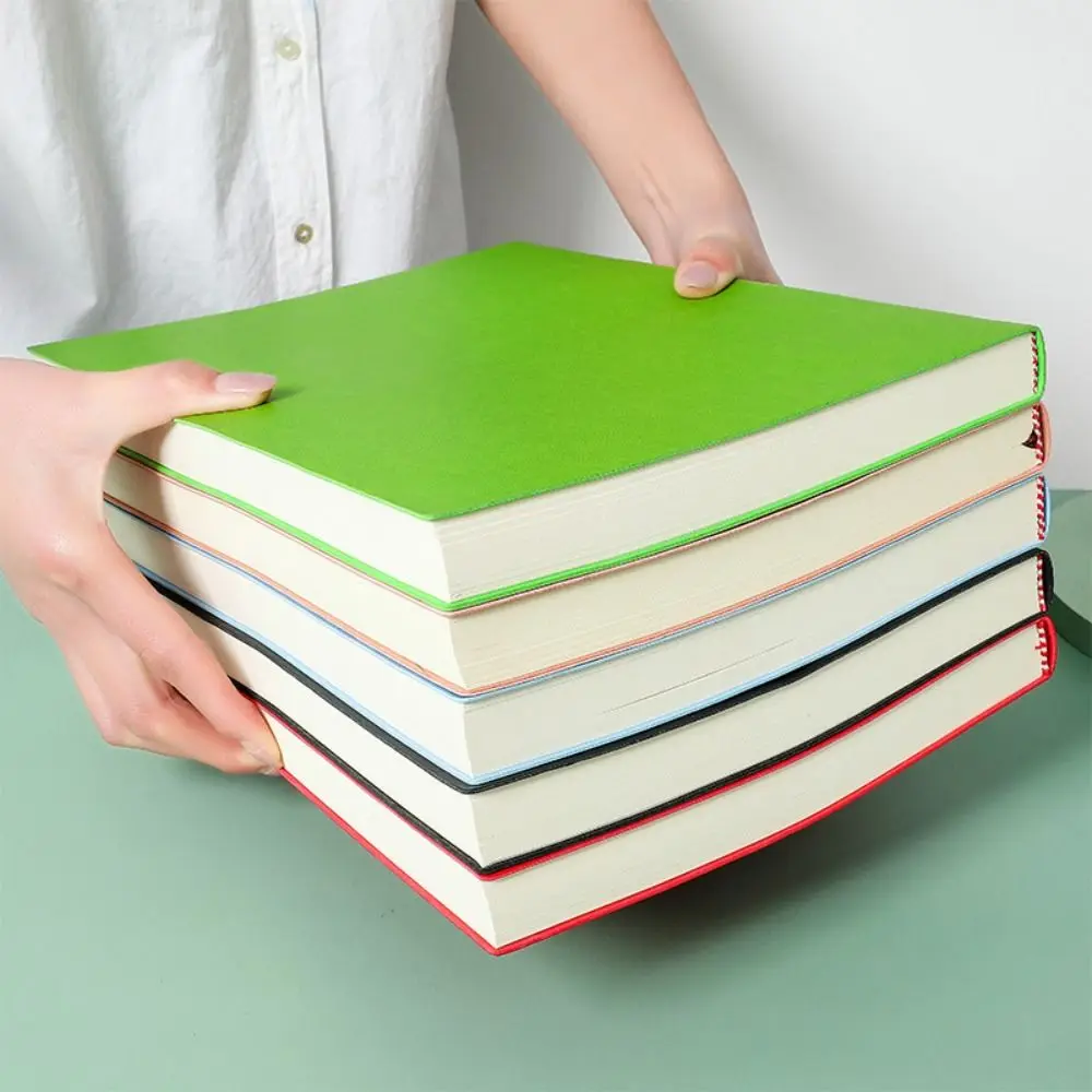 Line/Blank A4 Thick Notebook 200 Pages Horizontal Line Large Notebook PU Cover Large A4 Office Notebook Diary