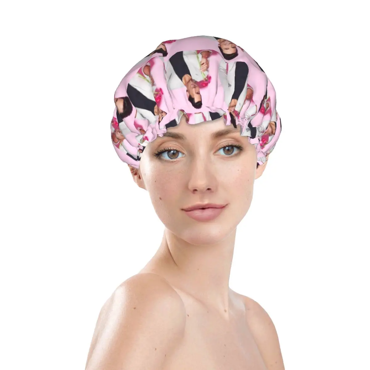 Chayanne Shower Cap Women Double Layer Elastic Latin Pop Singer And Actor Waterproof Bath Hair Caps