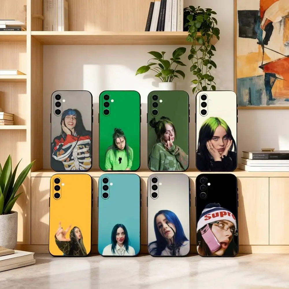 

Billie Eilish S-Singer Phone Case Black Silicone Soft For Samsung Galaxy A73,A72,A71,A70,A53,A52,A51
