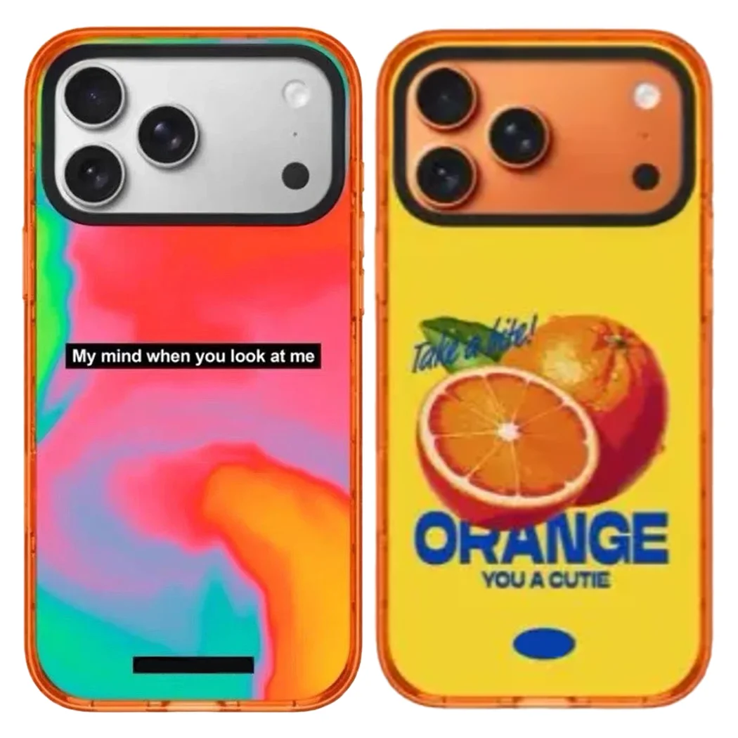 

Gradient Orange Border Magnetic Case: Compatible With IPhone 17 16 15 14 13 12 Pro Max 17 Air