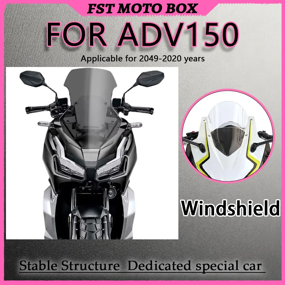 FOR ADV150 2019-2020 round Edge Finishing Process Modified Windscreen Reduces Vibration High Speeds Cuts Continuous Wind