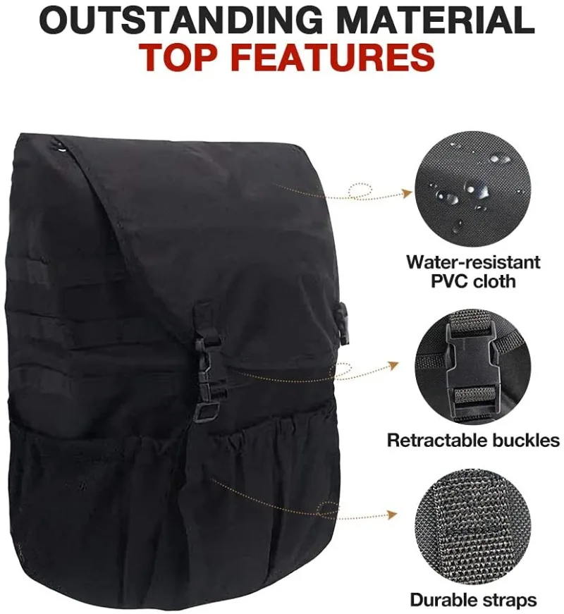 Car Spare Tire Trash Bag SUV RV Spare Tire Storage Hanging Bag Large Capacity Tool Storage Organizer Travel Camping Bag