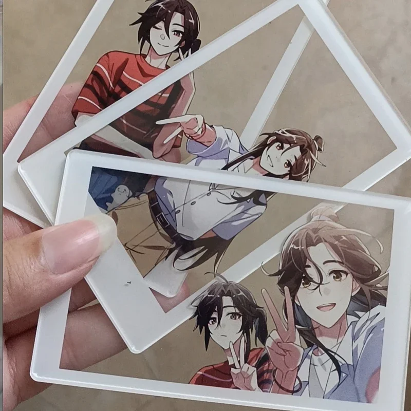 3Pieces Anime Tian Guan Ci Fu Xie Lian Hua Cheng Heaven Official's Blessing Photo Acrylic Transparent Card Photograph Prop Gift