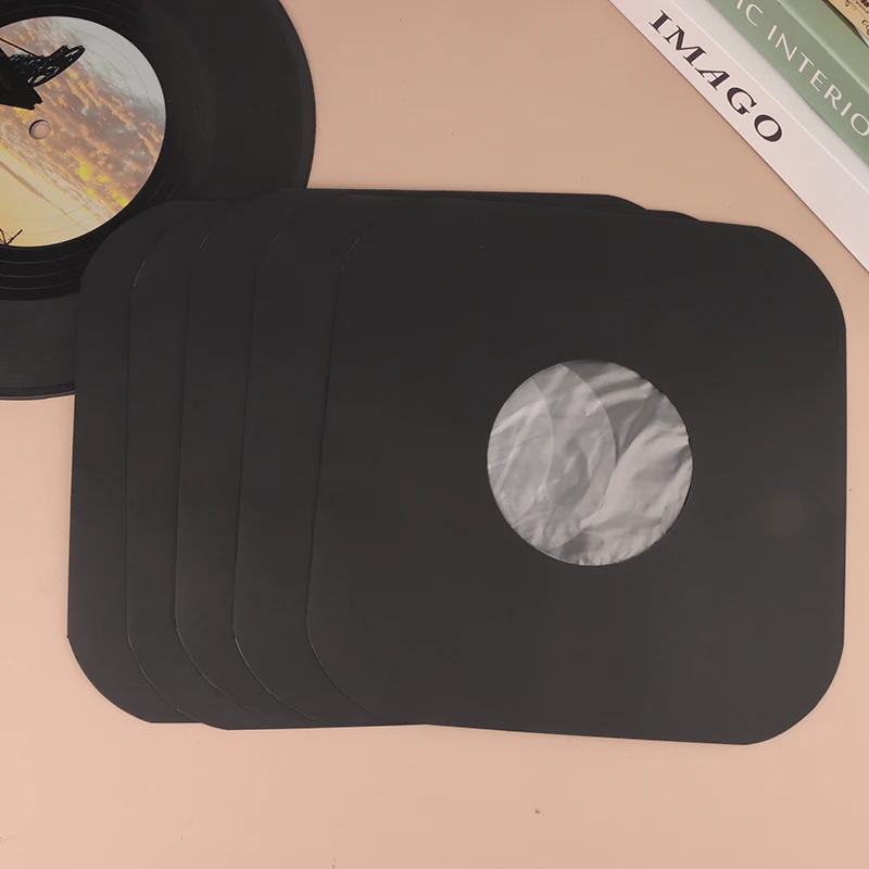 5Pcs 7/10/12Inch Vinyl Record Sleeves With PO Inner Bag Album Protective Covers Anti-Static Kraft Paper Record Jackets Bags