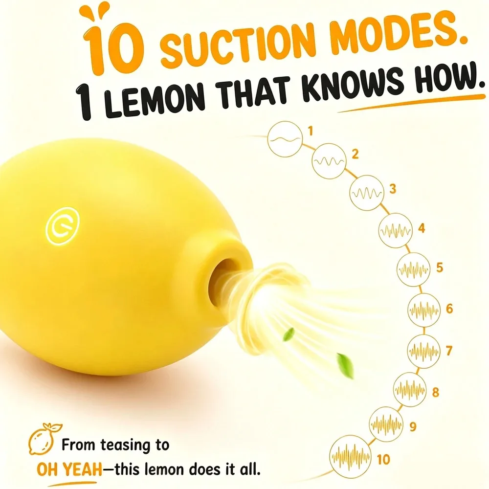 Lemon Sucking Vibrator Nipple Stimulator Vibrating Egg Vacuum Suction Oral Clit Massager Masturbator Sex Toy for Women view 3