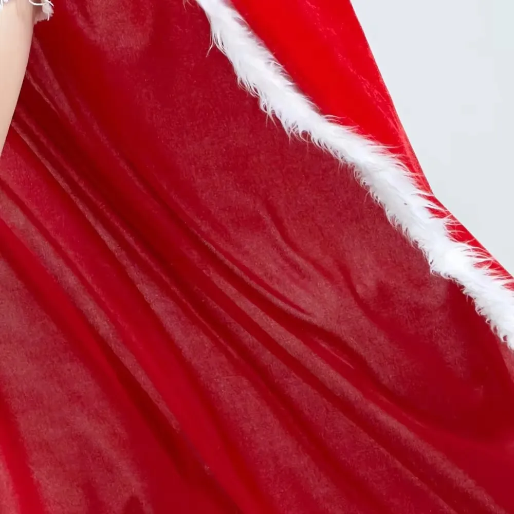 Neue Weihnachten Performance Kostüme Rave Party Weihnachten Schal Umhang Winter Weihnachten Cosplay Kostüme Vater Weihnachten Umhang