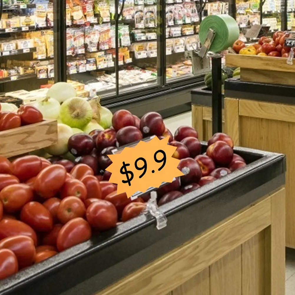 

100 шт. ярких флуоресцентных ценников-наклеек в форме звезды для супермаркетов, розничных магазинов, распродаж в гаражах