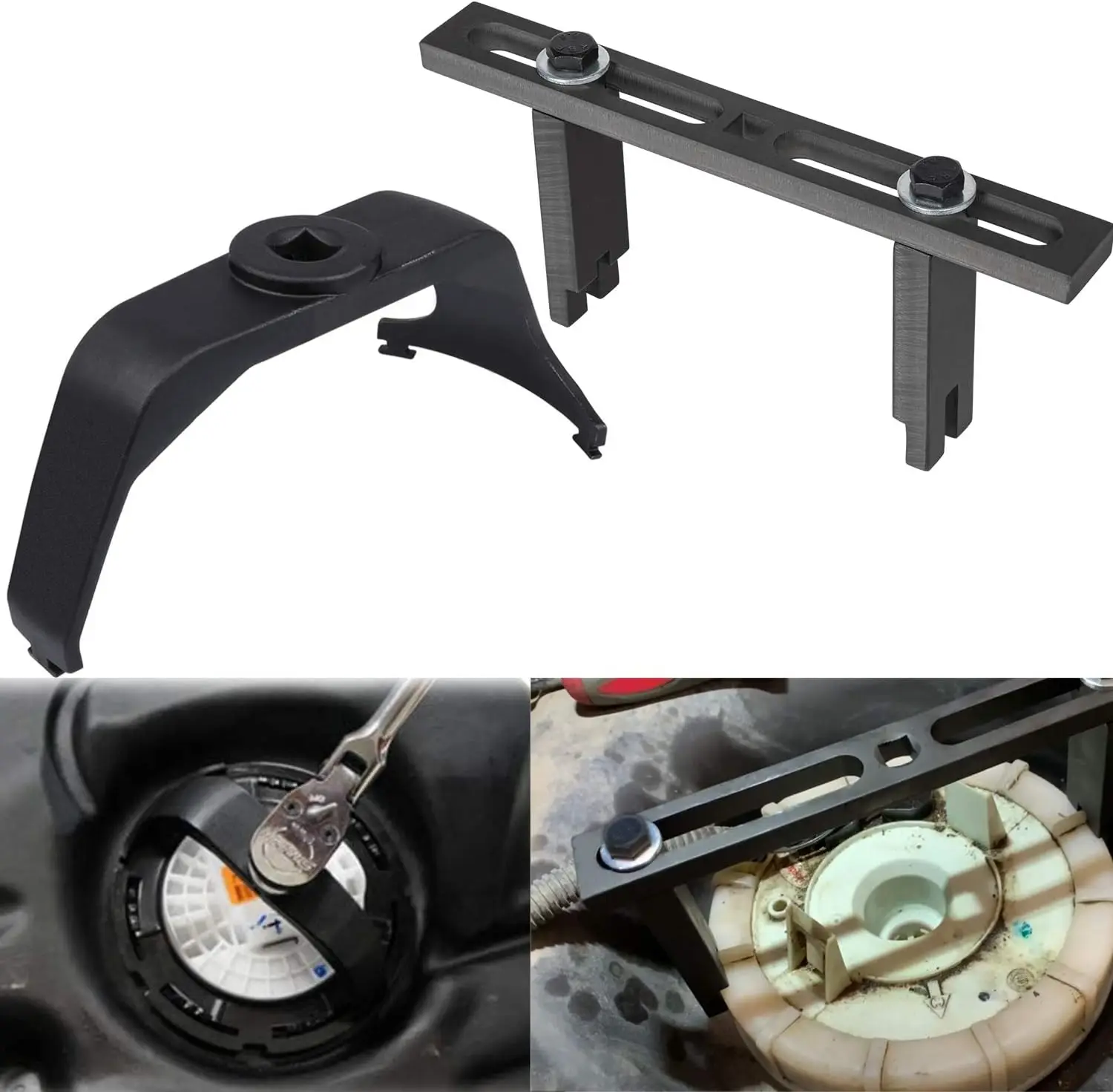 

Universal 6599 Fuel Tank Lock Ring Tool Fuel Sender Tank Lid Remover & Adjustable Fuel Pump Module Spanner Wrench