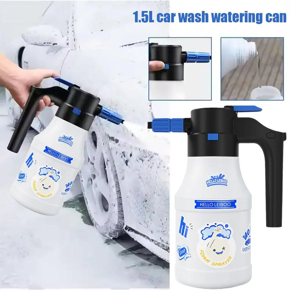 

1.5L Electric Foam Sprayer Foaming Pump Sprayer Car Sprayer Watering Can Rechargeable USB Blaster Foam Wash Water Snow Home D0T7