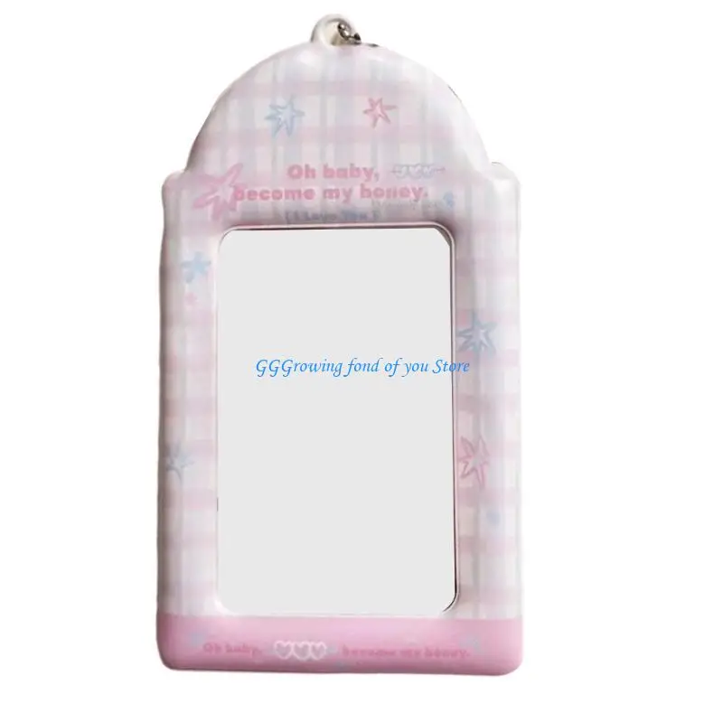 

H9EB 3Inch Photocard Holder with Pendant, Photo Card Protective Case for Photo Bus Card Student Card