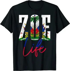 Euro Zoe Shirt Cute Haiti Honor Flag Day Cotton T-Shirt Gift Men'S And Women'S T Shirt Casual Fashion Short-Sleeved Blazer