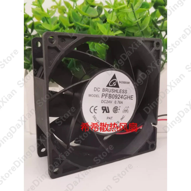 

D 1PCS For Delta PFB0924GHE DC24V 0.76A Inverter Cooling Fan