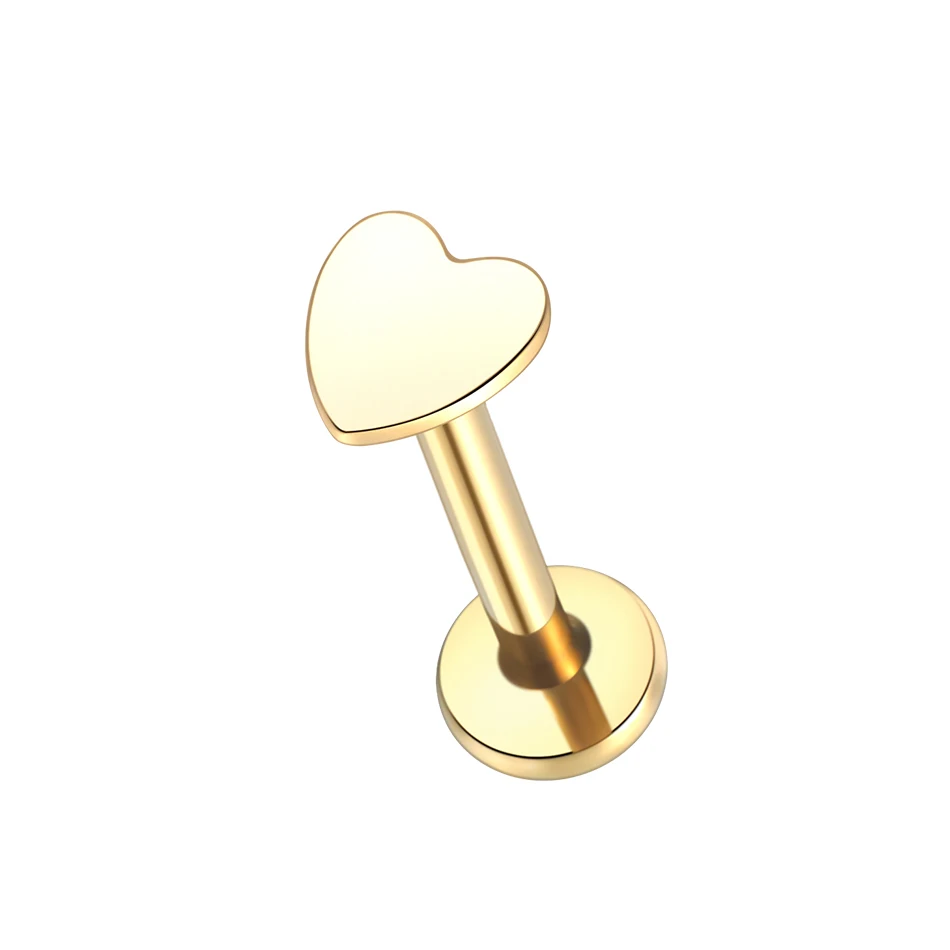 1PC Implantaat Grade Titanium Zirkoon Stud Oorbel Intern Schroefdraad Ster Labret Piercing Lip Monroe Helix Tragus Piercing Sieraden