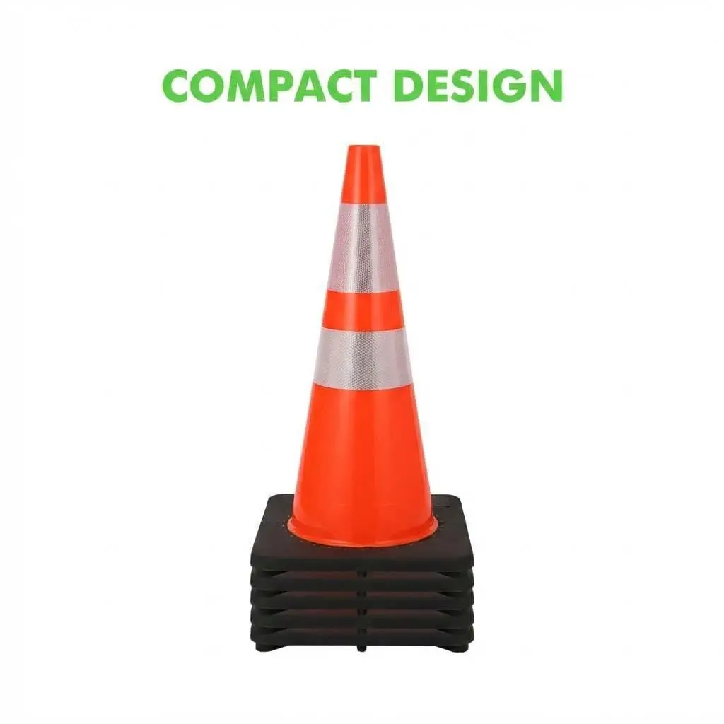 

High-Visibility Safety Cones (10-Pack) – 28" with Reflective Collars & Weighted Base for All-Weather Use on Construction Sites