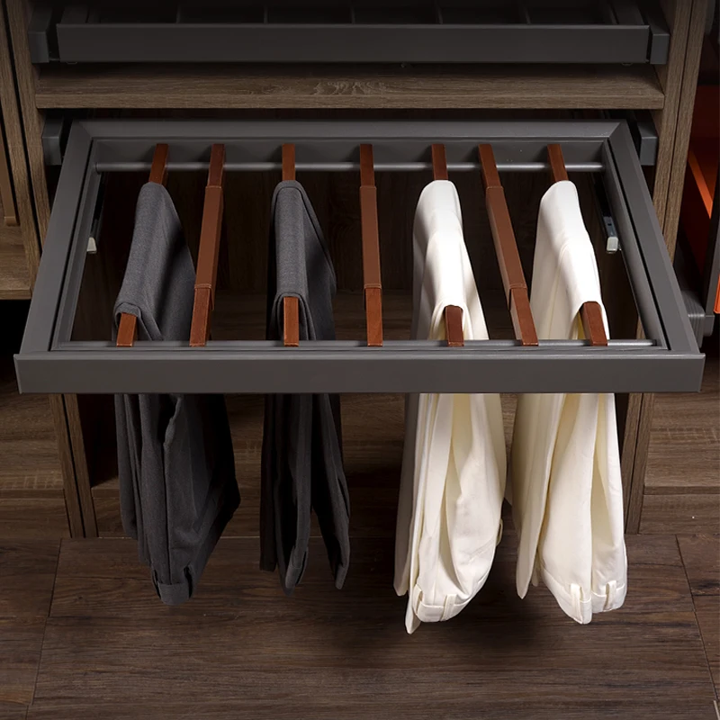 

Top Mounted Two Sides Hanger Pants Fashion Rack for Home Trouser Hanger/Pull Out Trouser Hanger/trousers Rack