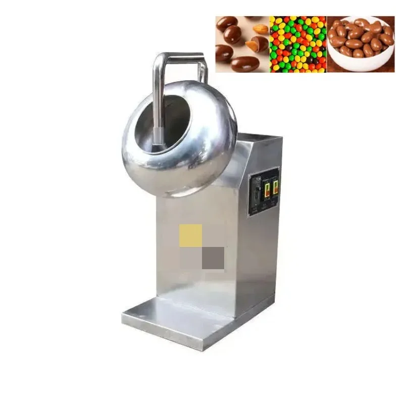 Small Fully Automatic Chocolate Coating Pot Sugar Polishing Machine Caramel Nut Machine