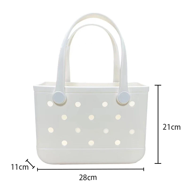 

Small Beach Bag Hole Handbag Waterproof Swimming Toiletry Bag Summer Outdoor Simple Travel Bag