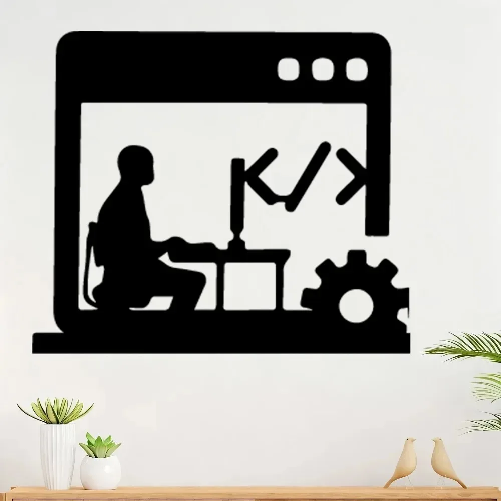 Lab Silhouette Aluminum Wall Art, Developer Office Decor