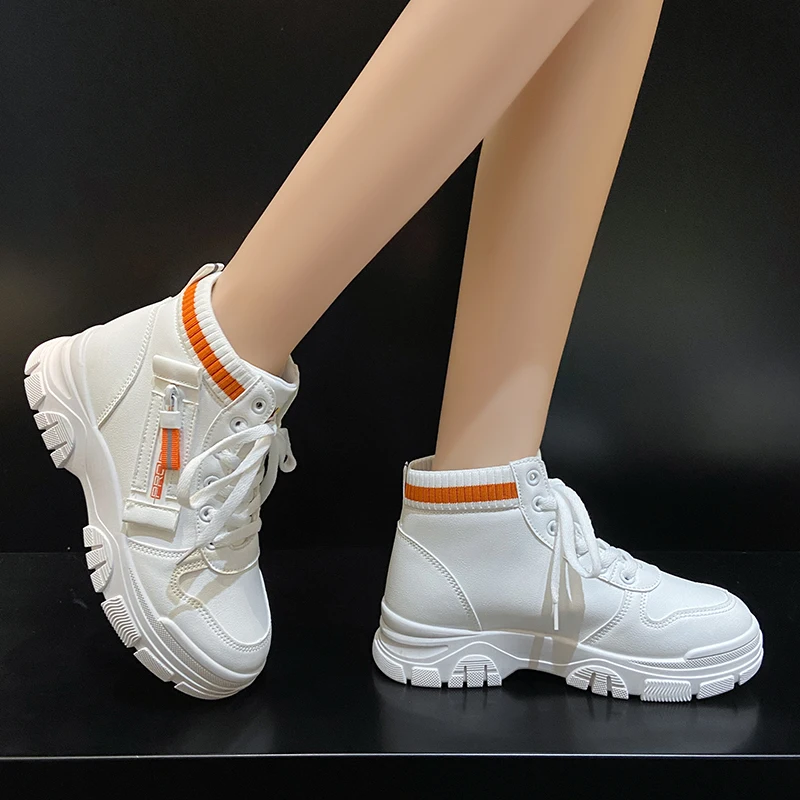 Ladies Shoes 2022 Winter Lace Up Women Sneakers Snow Ankle Boots Waterproof Warm Platform Botas Woman Footwear Botas De Mujer