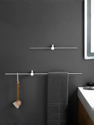 30/40/55cm Movable Towel Rack Towel Hanger Bath Towel Holder Wall Towel Bar Space Aluminum Bathroom Shelf Kitchen Storage Rack