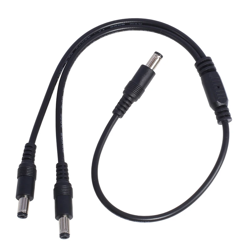 40CM 5.5mm*2.1mm 1 Male to 2 Male Connector Male to Male Plug DC Power Splitter Cable CCTV LED Strip Light Power Supply Adapter