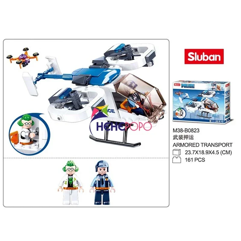 161 stücke M38-B0823 SLuban Maritime Polizei Serie Baustein Minifiguren Pädagogisches Spielzeug Block Spielzeug Für Kinder Geschenke Jungen