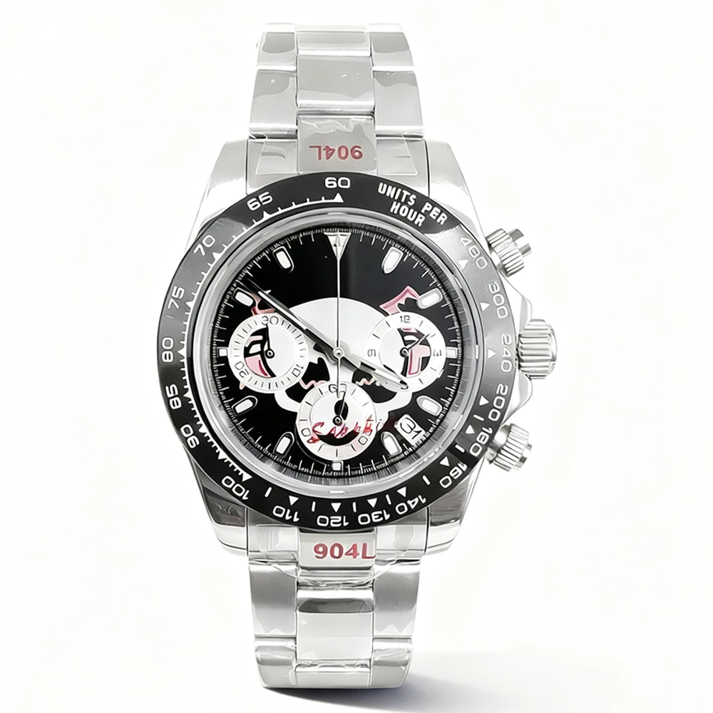 

PARNSRPE 39.5mm Multifunctional chronograph watch Luminous function waterproof Sapphire glass mirror VK63 quartz movement