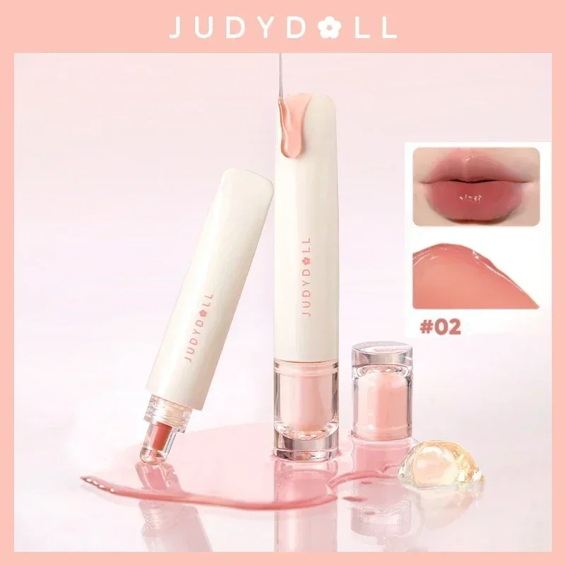 Judydoll-esmalte de labios de gelatina antiadherente, hidratante, cristal de agua, lápiz labial líquido, cuidado de los labios, Cosméticos de belleza, maquillaje, tinte de labios