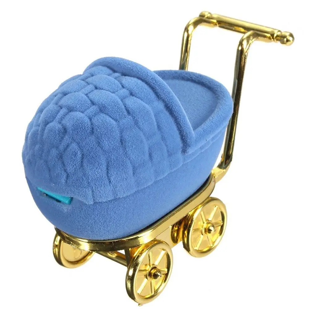 المحمولة الأزياء القلائد مربع المخملية عربة حلقة صندوق حقيبة للتخزين عرض المجوهرات حامل هدية القضية