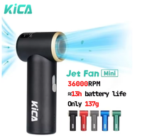 KiCA New Portable JetFan-Mini Air Blower Pocket Turbo Fan Rechargeable 13-Hour Battery Life Full Metal Body Coolness BBQ Cleaner