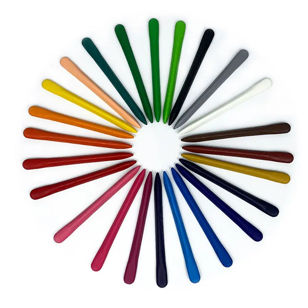 6/12/24/36 Colors Plastic Plastic Crayon Do Not Dirty Hands Washable Painting Tools Triangular Shaped Erasable Wax Pencil Gift