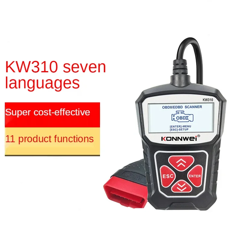 

KONNWEI KW310 OBD2 Car Diagnostic Scan Tool Automotive ODB2 OBD 2 Scanner Code Reader with Russian Auto Tools PK ELM 327 V1 5