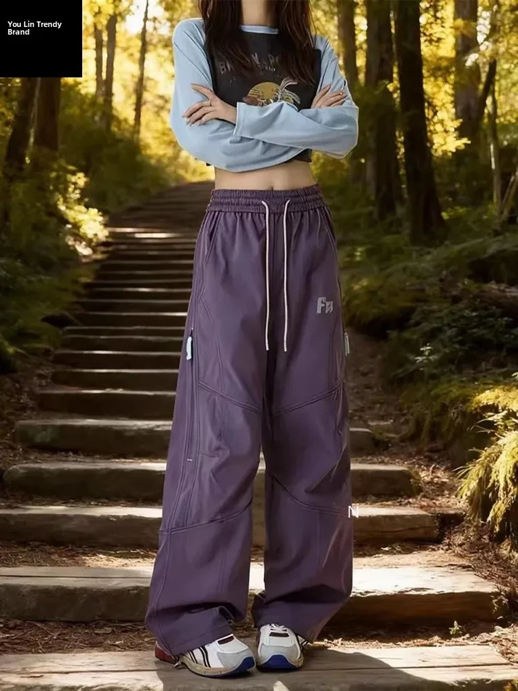 

Outdoor Workwear Fleece Lined Soft Trousers Men's Women's Winter Windproof Waterproof Hiking Pants Purple Color