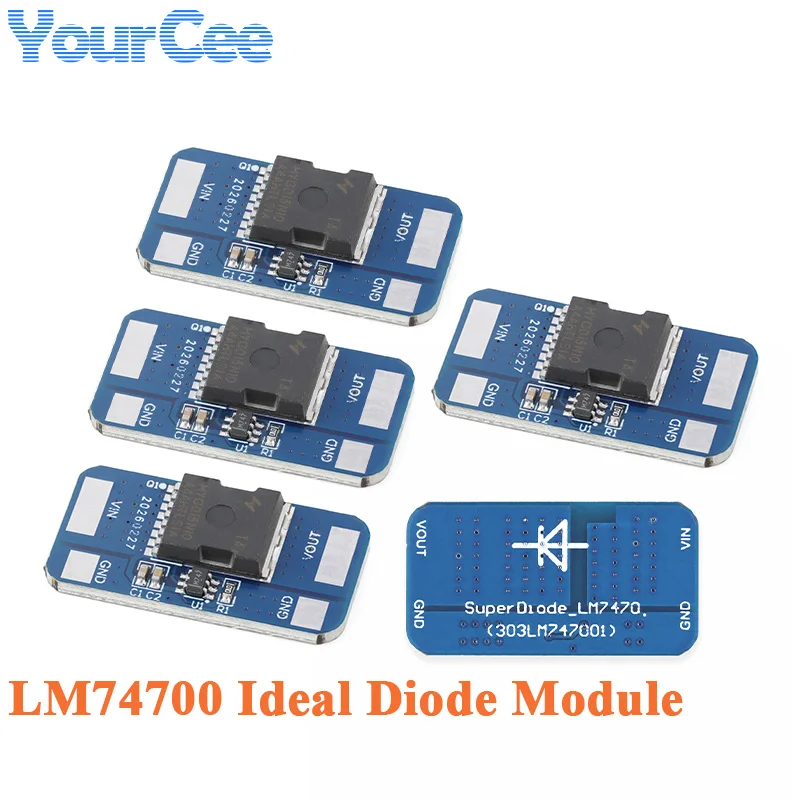 10pcs/1pc LM74700 Ideal Diode Module 10A Output Current 5-30V Anti-Reverse Flow Battery Charging Protection Simulates Rectifier