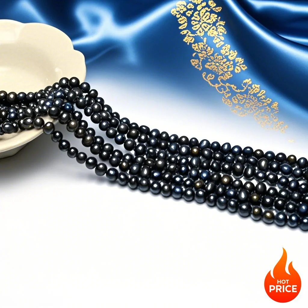 

3-4mm3ADazzling Hot Sale Natural Freshwater Black Irregular Small White Pearl Bead Jewelry MakeDIY Necklace Bracelet Accessories