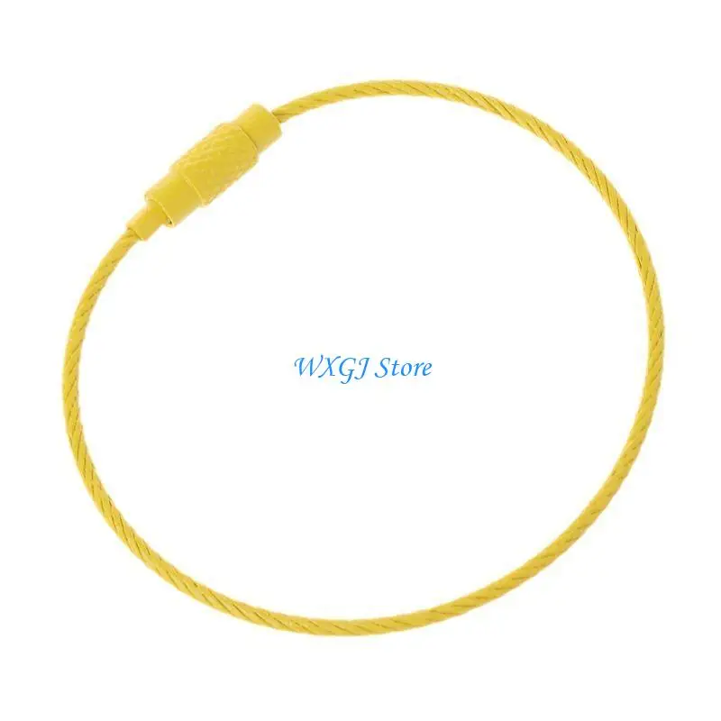 37JE for Key Ring Chain Outdoor Steel Wire Keychain Cable Luggage Tag Loop Rope