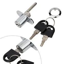 1PCS Drawer Lock Cylinder Triple Lock Desk Cabinet Drawer Front Lock With Keys Office Desk Furniture File Cabinet Lock Head