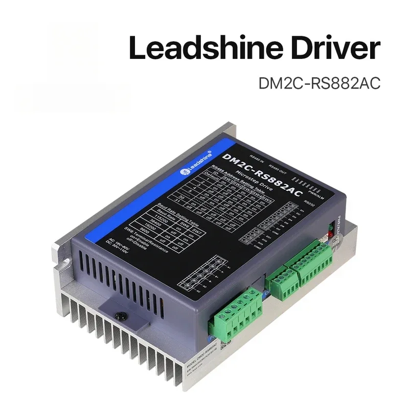 Драйвер шагового двигателя DM2C-RS882AC Nema 34, 2-фазный привод и управление, встроенный 3,2-8,2 А, 20-80 В переменного тока, 30–110 В постоянного тока для ЧПУ