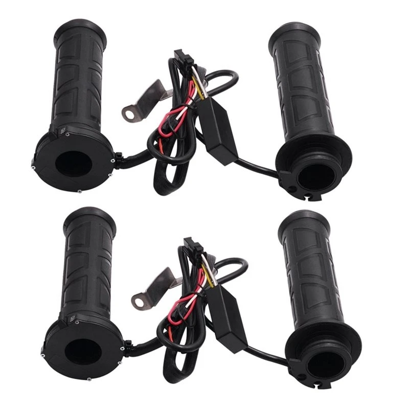 【AC77 Top !! 】Motorcycle Adjustable Temp Heated Grips 2PCS 22Mm For Dirt Bike ATV Scooter Enduro Cruiser Hand Grip Heater