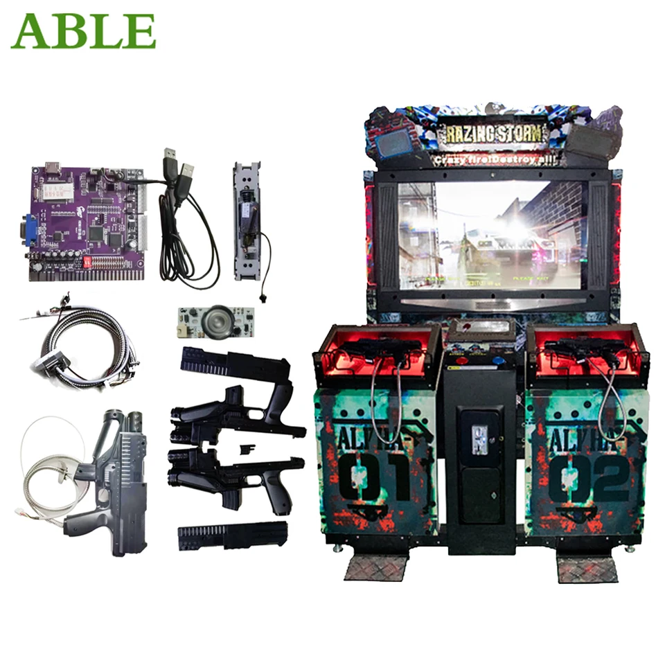 Arcade Razing Storm Shooting Game Simulator Video Arcade Coin