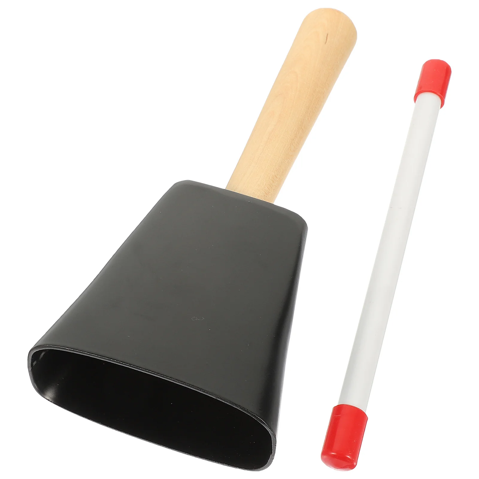 1 セット子供のためのカウベル木製ハンドルミュージカルカウベル用品子供楽器パーカッション早期学習アクセサリー