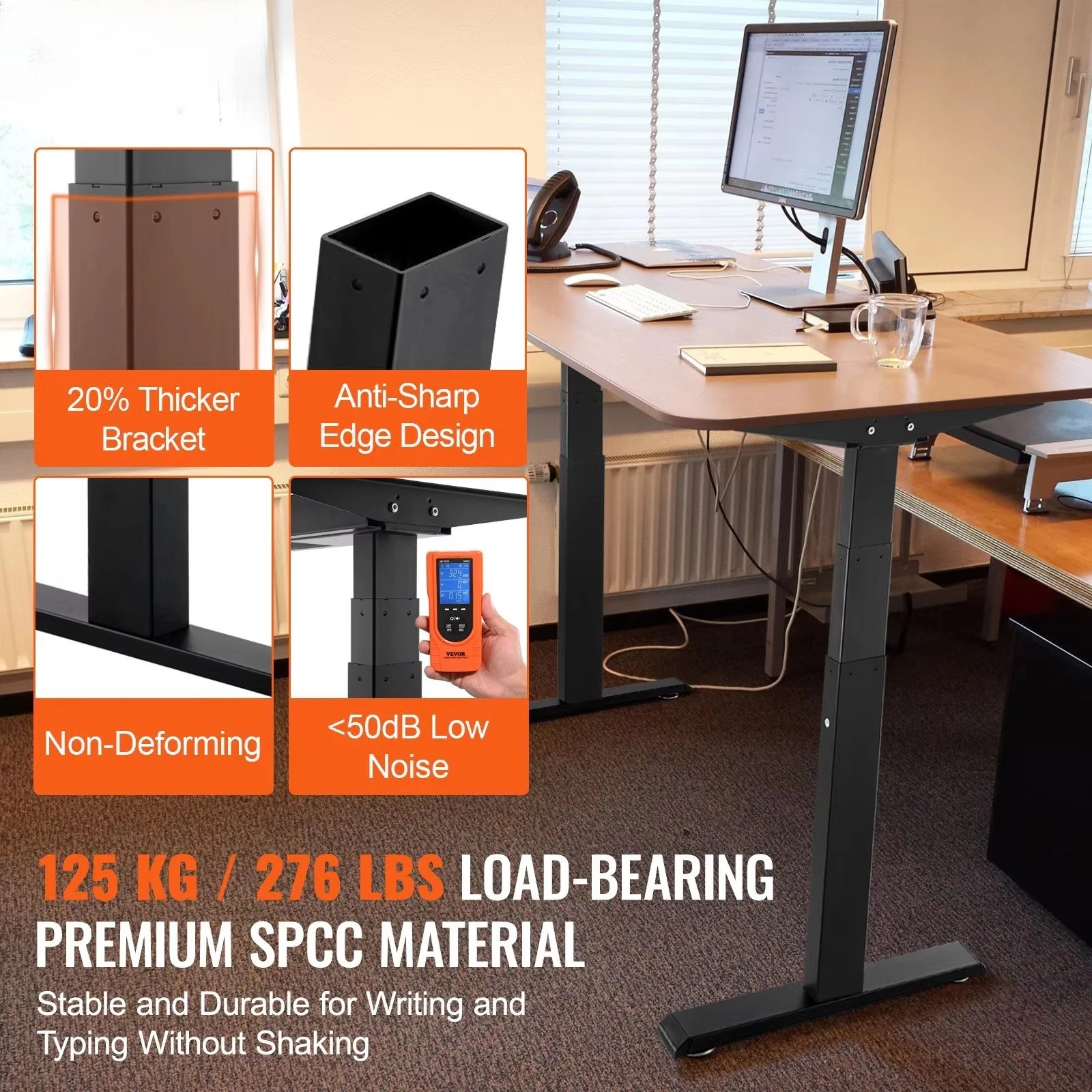 Ergono Dual Motor Adjustable Electric Standing Computer Desk Legs 26 