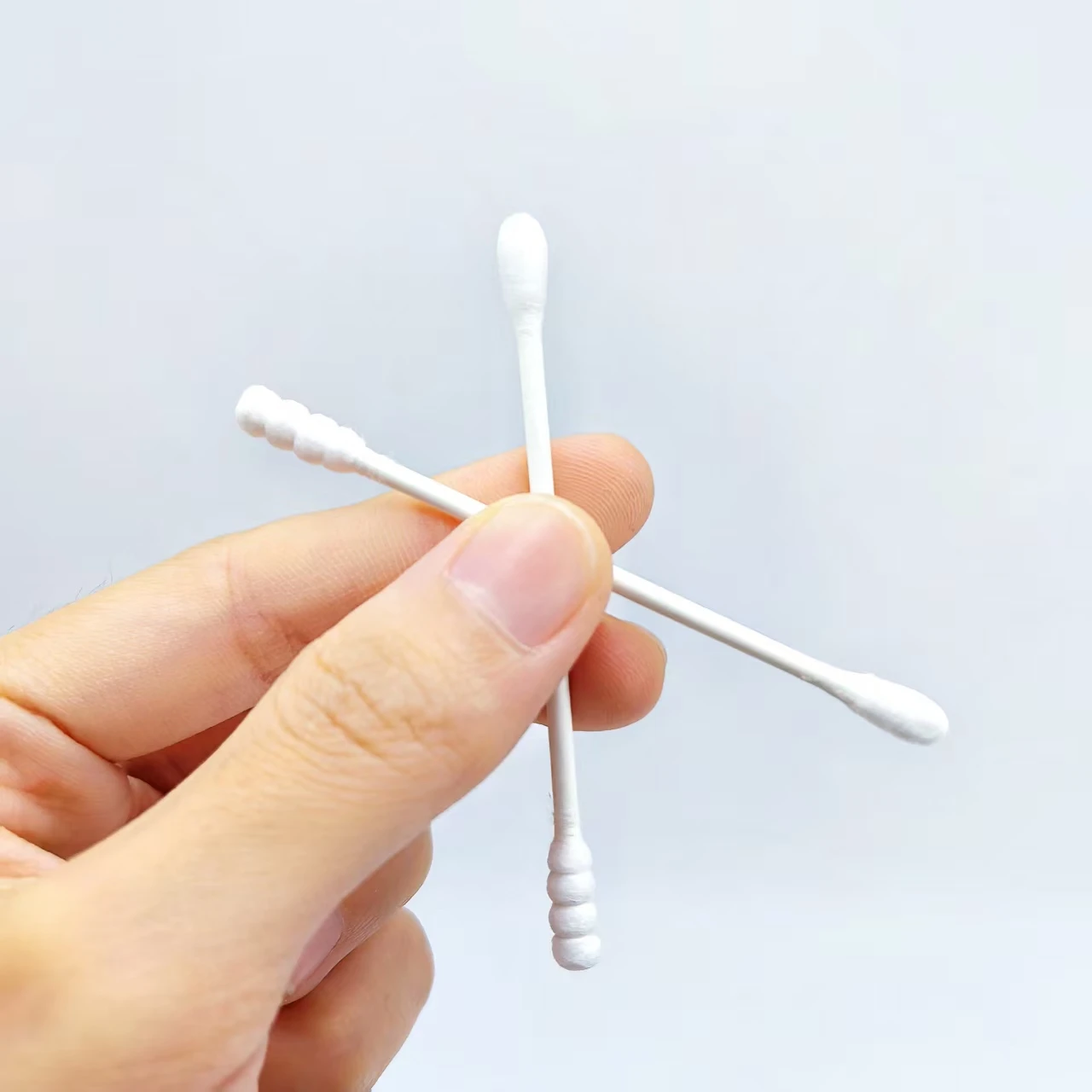 500 Stück Wattestäbchen mit Wasserrutschenelement, kreative Wattestäbchen, doppelköpfige Detailreinigungs-Wattestäbchen, doppelköpfige Wattestäbchen für Erwachsene