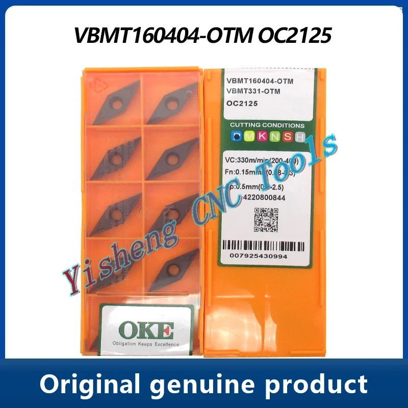 

Carbide Inserts VBMT160404-OTM VBMT160408-OTM OP1215 OP1315 OC2125 OC2325S VBMT160404 VBMT160408 VBMT Turning Tool Inserts