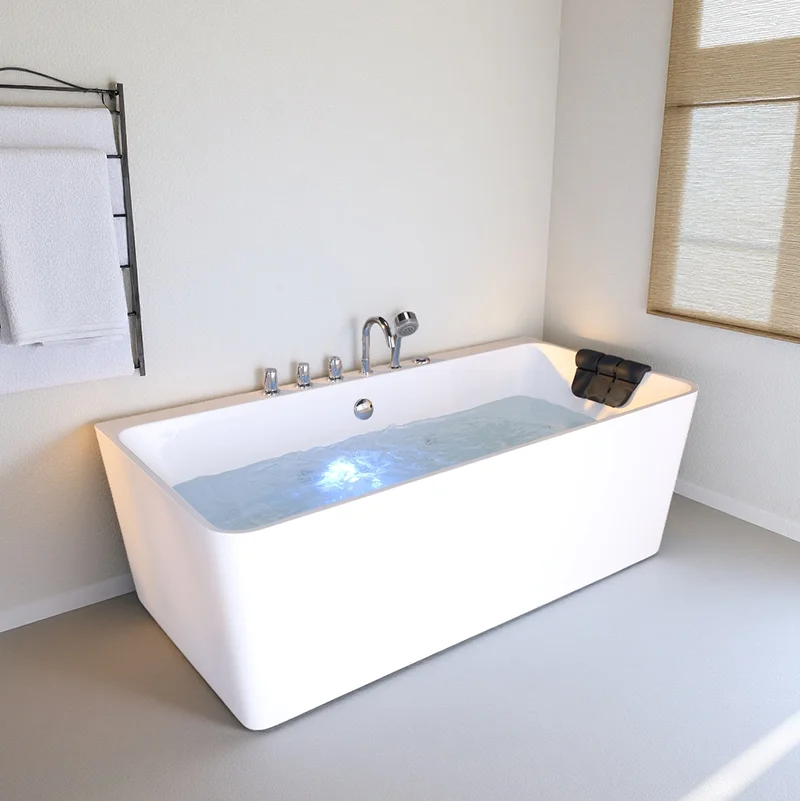 

Hot Selling Modern Design Acrylic Air Jet Bathtub Whirlpool Indoor Freestanding Spa Bath Tub for Bathroom