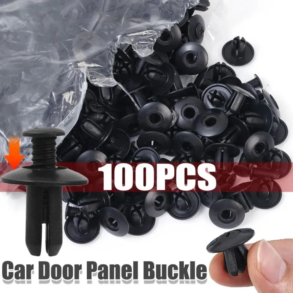 50pcs Universal 8mm Plastic Rivets Fasteners Screw Car Bumper Fender Black Rivet Expansion Screw Buckle for Auto Accessories