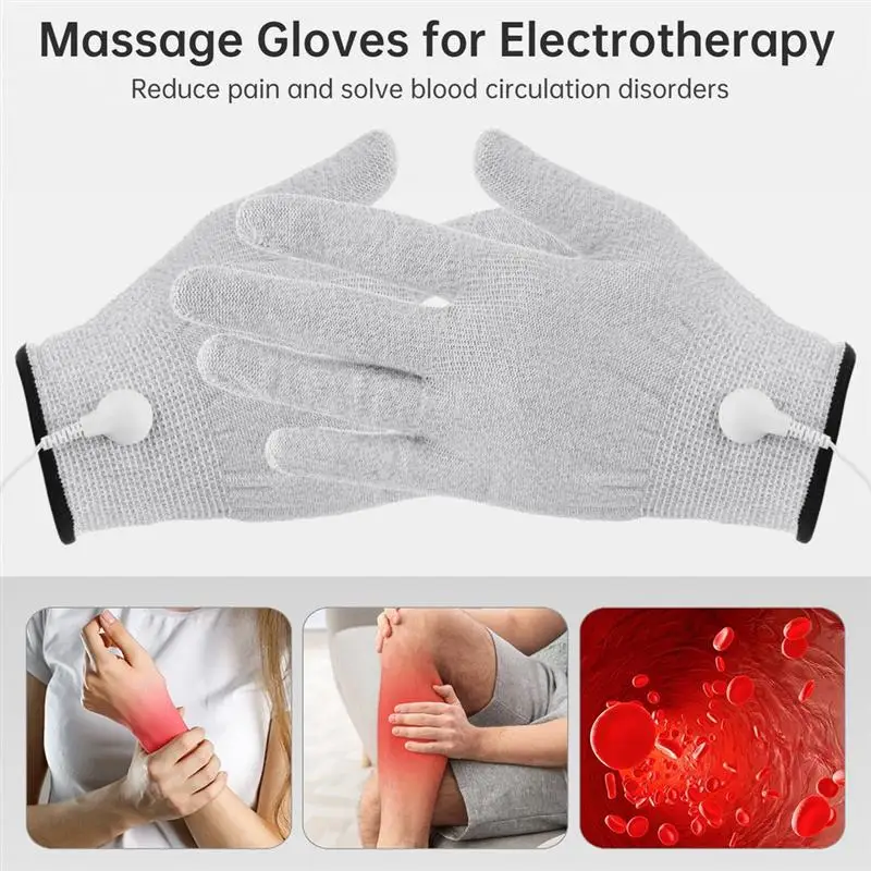 Electrode Gloves Conductive Gloves For Electrotherapy Electrode Massage Gloves Irritation Gloves Improve Blood Circulation